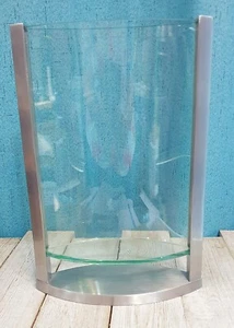 Unique Modern Chic Sleek Badash Crystal Vase New In Box Crystal & Metal - Picture 1 of 11