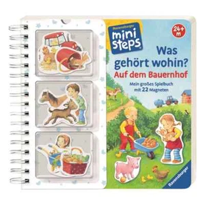 ministeps Kinderbuch Was gehört wohin? Auf dem Bauernhof | Spielbuch ab 2 Jahre - Foto 1 di 4
