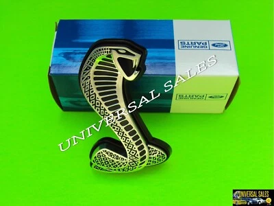 FORD MUSTANG SHELBY 500 COBRA EMBLEM BADGE ORNAMENT SNAKE GRILLE NEW 7R3Z8A224A - Image 1 of 3