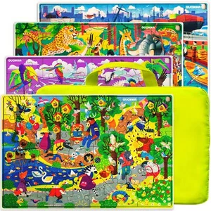 QUOKKA Wooden Kids Puzzles Ages 4-6 – 4 x 60 Piece Puzzles for Kids Ages 4-8 ... - Picture 1 of 8