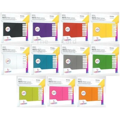 100 Gamegenic Matte Prime Standard Card Sleeves Deck Protectors 66mm x 91mm - Image 1 of 3