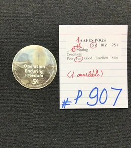 AAFES POGS, 15th Series/Printing,1 POGS, 5¢, #P907, FAIR - Picture 1 of 2