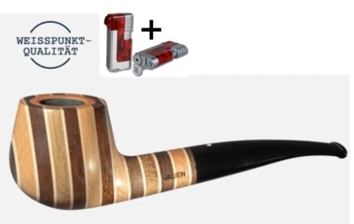 Vauen Pfeife Hawaii 140 Weißpunktedition + Necuma Pfeifenfeuerzeug - Bild 1 von 4
