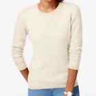 NWT Charter Club Luxury 100% Cashmere Crew Neck Sweater Size XL Ivory $139