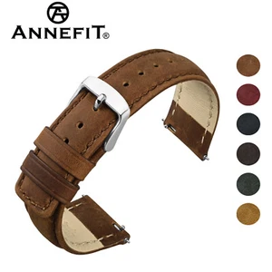 Annefit Crazy Horse Leder Uhrenband Schnellspanner Uhrenarmband 18 mm 20 mm 22 mm - Bild 1 von 184