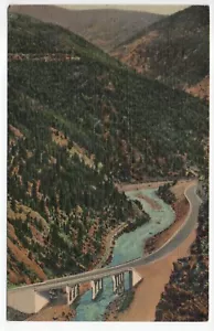 Floyd Hill Bridge Clear Creek Canyon Idaho Springs CO Linen Postcard PM 1951 - Picture 1 of 12