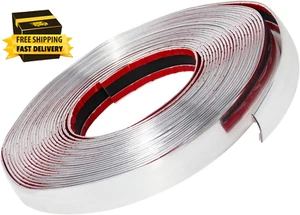 1" Wide 40 Feet Chrome Molding Trim, Car Auto Truck Side Exterior Edge Lip Prote - Picture 1 of 6