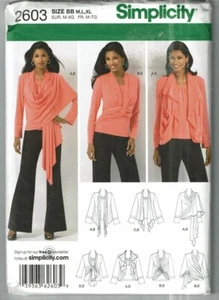 Simplicity # 2603 Knit Top and Cardi-wrap Pattern Sz: Med-Xlg 14-24 UC - Bild 1 von 2