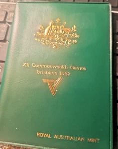 1982 Australian XII Commonwealth Games Brisbane Mint Set, 6 Coins in Folder - Picture 1 of 3