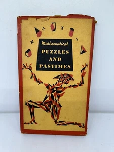 1957 Mathematical Puzzles and Pastimes Book HC DJ Stocking Stuffer Math Fun - Picture 1 of 10