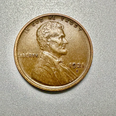 1921-S   LINCOLN CENT    XF+    BETTER DATE  #3291 Cover