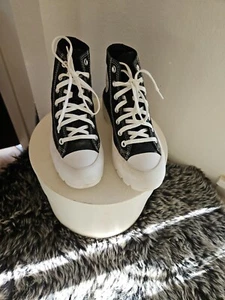 Converse Chuck Taylor All Star High Lugged Chunky Sole Black. Size 7 - Picture 1 of 6