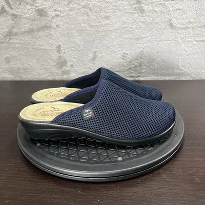 Zuecos Fly Flot Mujer Talla 8 Azul Malla Mules Cuero Anatómico Anti Choques 39 Foto 1 de 4