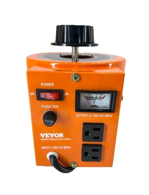 Transformador de voltaje variable automático Vevor 2000VA con 4 fusibles adicionales TDGC2-2000VA Foto 1 de 4