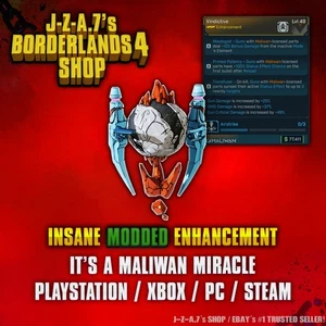 Borderlands 4✨ MODDED ENHANCEMENT MALIWAN BL4 FOLLE ROLLS ✅PC-PS-XBOX✨ - Foto 1 di 2