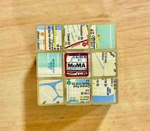 MOMA Modern Art Rubik’s Cube w/ NYC New York Subway Map Rare & Good Condition - Picture 1 of 2