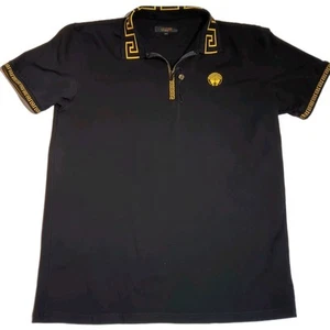 Giannii Polo Shirt Black Gold XL - Picture 1 of 7