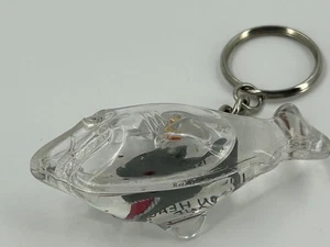 Hilton Head Islands Water Filled Snow Globe Shark Swimming Souvenir Keychain Rin - Picture 1 of 3