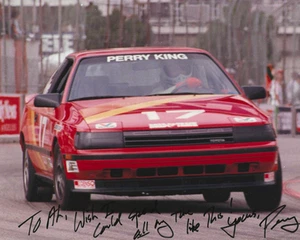 Autographed Perry King CART IndyCar Toyota Celebrity Racing Photograph - Picture 1 of 1