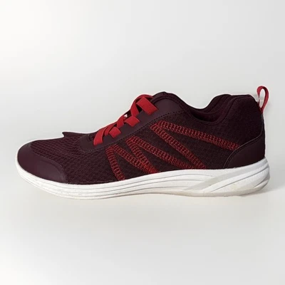 Vionic Shay Shoes Womens 10 Leisure Mesh Gored Elastic Lace Maroon Red Sneakers - Image 1 of 4