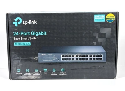 Switch Gigabit TP-Link 24 Portas Fácil Inteligente Gerenciado Plug & Play Resistente TL-SG1024DE - Imagem 1 de 4