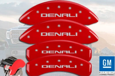 2024-2025 GMC Sierra 1500 передние задние красные крышки тормозных суппортов MGP «Denali» - Изображение 1 из 4