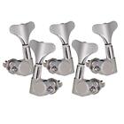 String Tuning Peg Tuner Sealed Machine Head Button For Bass Part - Silver, 3L2R