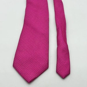 Donald J Trump 59.5” Men’s Necktie Fuchsia ~ Pink with Silver Pin Dot Silk Tie - Picture 1 of 12