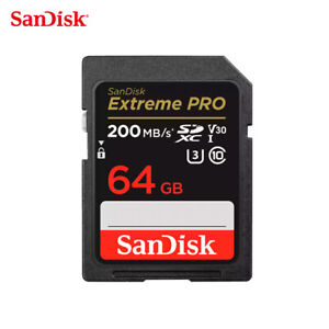 SanDisk 64GB Extreme PRO UHS-I U3 V30 SD card 200MB/s SDXC Memory card 4K Video
