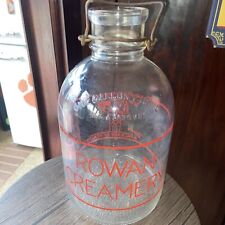 Rare 1 Gallon Rowan Creamery Dairy Bottle Salisbury North Carolina NC