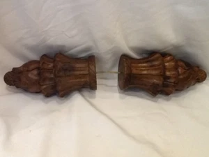 ONE Pair KIRSCH Rustic Tortoise Screw-in 3" Acanthus Leaf Finials # CWB255.700 - Picture 1 of 4