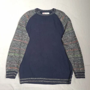Suéter Levis Para Hombres Mezcla Algodón Lana Talla XL Jersey Cuello Redondo Azul - Imagen 1 de 21