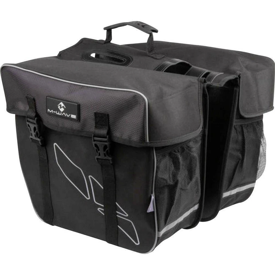 M-Wave Amsterdam 30L Gepäckträgertasche - Schwarz/Grau, 2 Stück