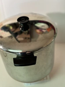 Used But Good Revere Ware Copper Clad 8-Qt. Stockpot With Lid, Bakelite Handle - Picture 1 of 9