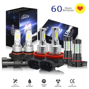 6Pcs White LED Headlight Fog Light Bulbs For Chevy Silverado 1500 2500 2007-2015 - Picture 1 of 24