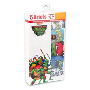 Boys kids Teenage Mutant Ninja Turtles 5 Pack Character Underwear briefs Size 6 - Picture 1 of 6