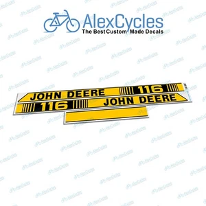 John Deere 116 Logo laminiert Vinyl Streifen Abziehbilder Aufkleber Kit - Bild 1 von 2