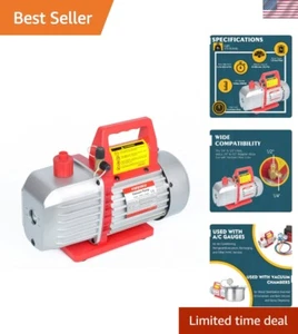 Dual-Stage HVAC Vacuum Pump 5.0 CFM Car AC and HVAC Repair Tool Kit - Picture 1 of 9