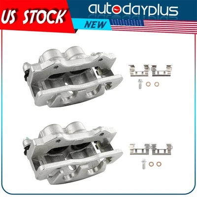 Pair Front Brake Calipers w/ Bracket For 2009-2012 Chevrolet Colorado GMC Canyon - Image 1 of 4