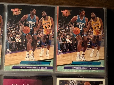 Kendall Gill 4 张卡套装 1991 - 92 Upper Deck #321 92-93 Fleer Ultra #20 大黄蜂 — 第 1/2 张图片