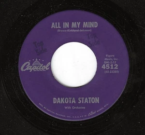 DAKOTA STATON 45RPM '61 CAPITOL ALL IN MY MIND EXCELLENT VERSION M- VINYL - Bild 1 von 1