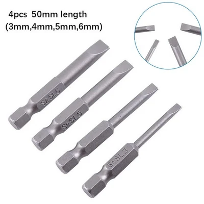 Screwdriver Bit Screw Driver Bits SL3.0 SL4.0 SL5.0 SL6.0 1/4 Inch Hex Shank - Image 1 of 4