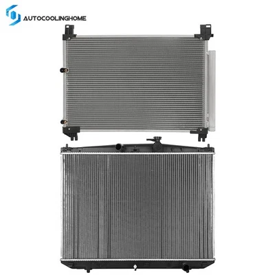 Radiador de refrigeração e condensador AC para 2017 2018 2019 Toyota Highlander 3.5L V6 - Imagem 1 de 4