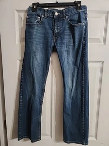 Levi's 505 Boy's Jeans Dark Blue Size 16 Reg 28x28 Straight Leg Low 31" Denim - Picture 1 of 5