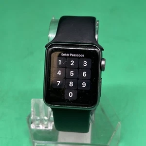Apple Watch Series 3, 38mm, Space Gray Black Sport Band LOCKED - Zdjęcie 1 z 5