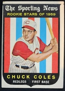 1959 Topps #120 Chuck Coles Cincinnati Redlegs - RC - Picture 1 of 2