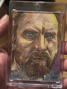 2024 Topps Star Wars Masterwork Jedi Master Obi Wan SKETCH JEFF BENITEZ 1/1 - Picture 1 of 2