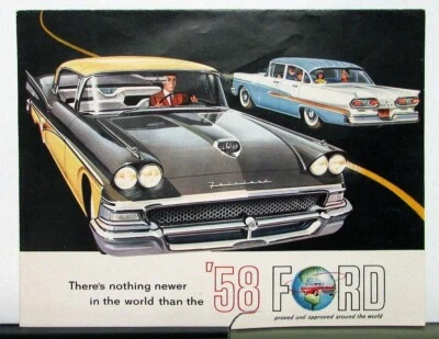 1958 Ford Fairlane Custom Station Wagon Sales Folder Rev Dec 57 - Image 1 of 4
