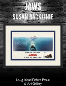JAWS Susan Backlinie L/ED Autographed Photo Custom Framed FREE SHIP VII - Picture 1 of 9