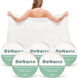 Premium Compressed Towel Tablets Disposable Towel 55.1 in x 27.5 in Large Bath T - Picture 1 of 6